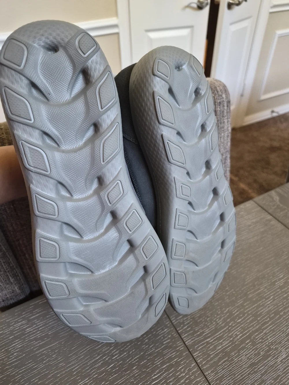 Skechers Winter Chill Gray Suede Faux-Fur Lined Lace-Up Winter Boots